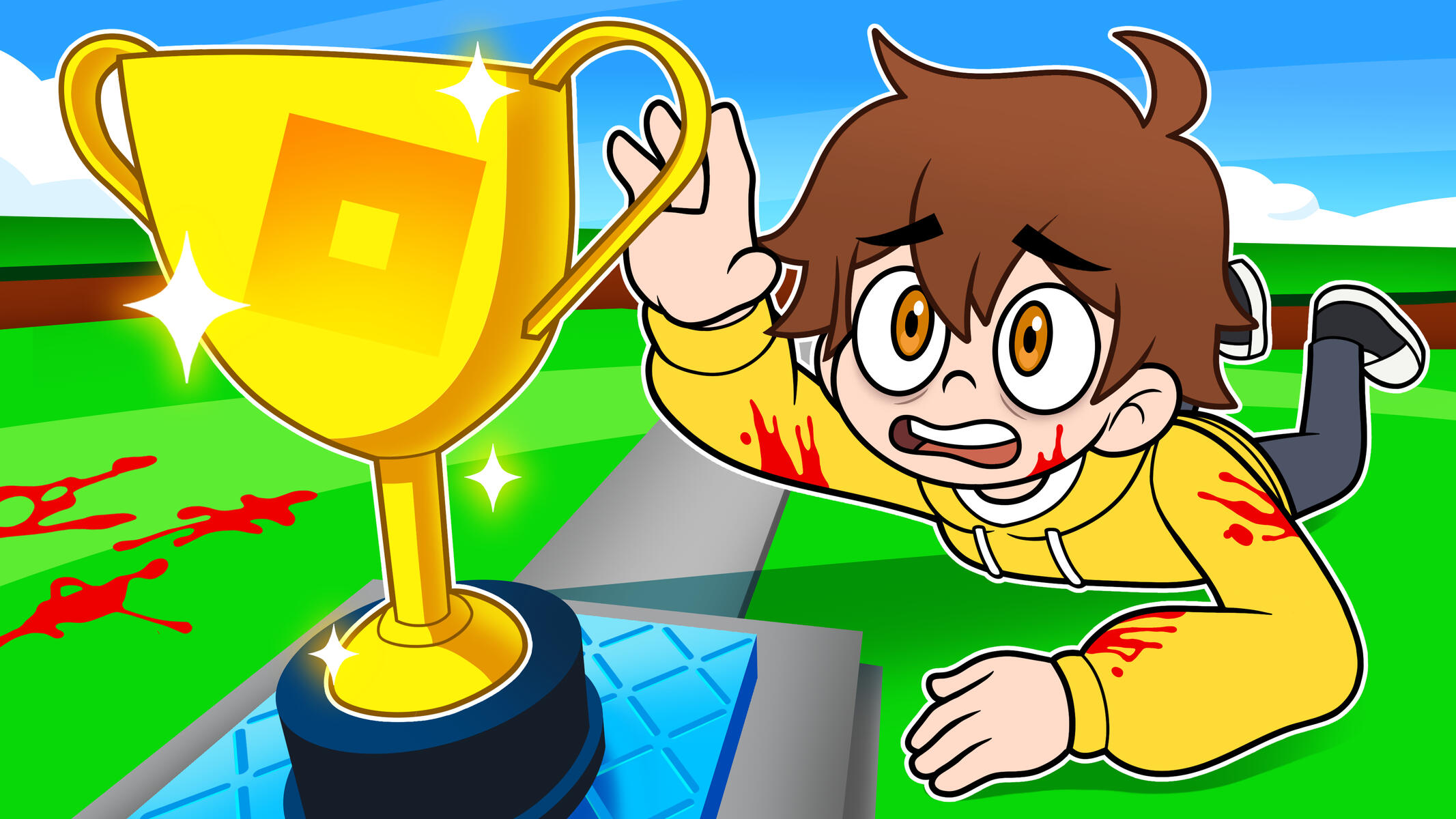 Thumbnail commission for Glitch Plays Roblox